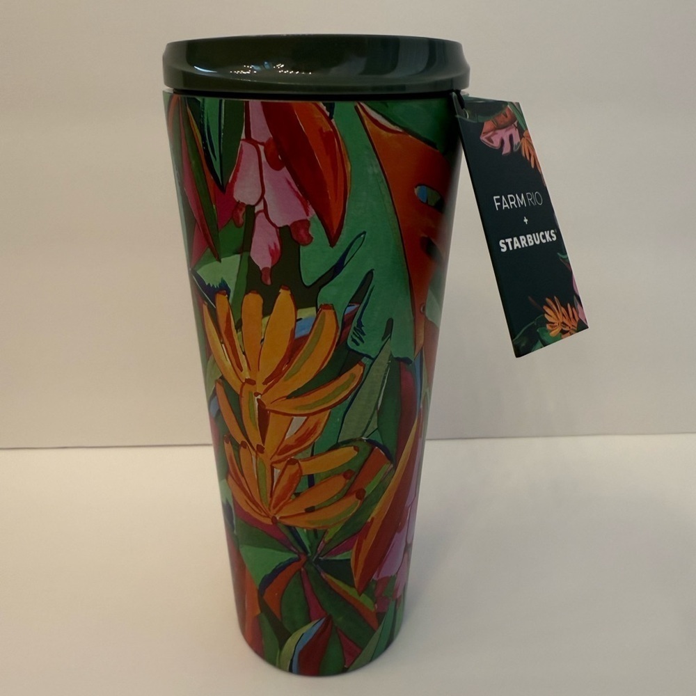 NWT Starbucks x Farm Rio Limited Edition 16 ounce Stainless Steel Tumbler - Picture 3 of 9